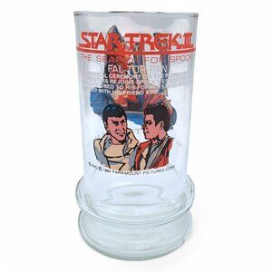 Star Trek 3 Search For Spock Glass Vintage 1984 Taco Bell Enterprise Destroyed